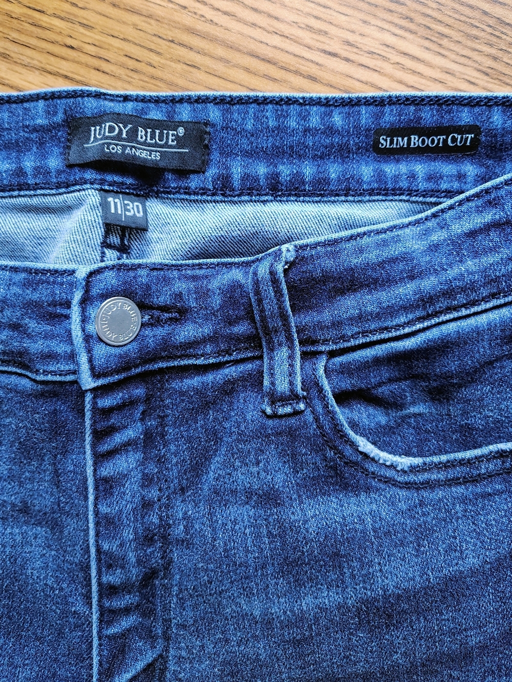 Judy Blue Women's Slim Bootcut Jeans Mid-Rise Dark Blue Stretch sz 30. - Picture 7 of 16